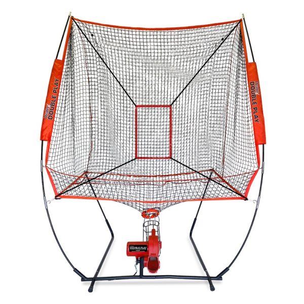 Baseball pitch back machine